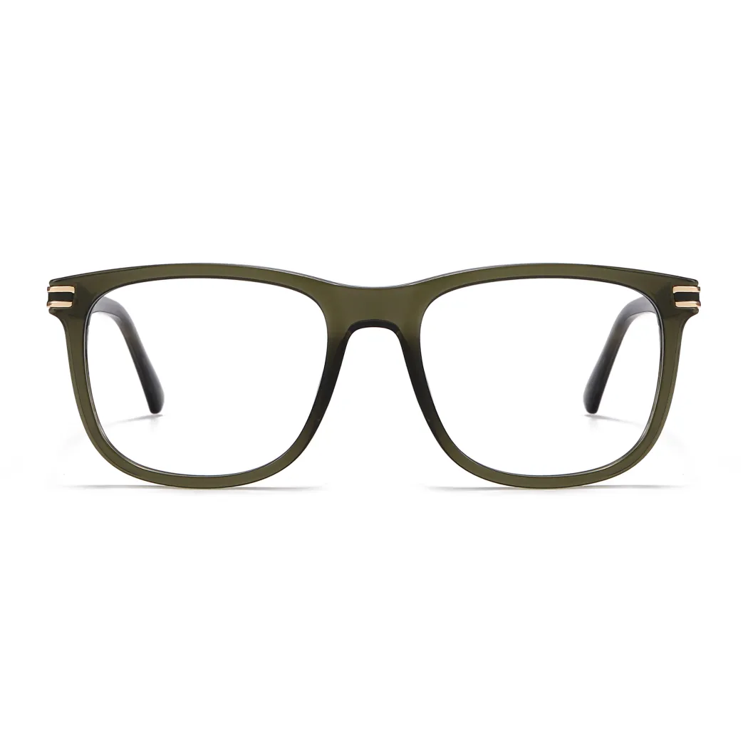 Square Dark Green Eyeglasses