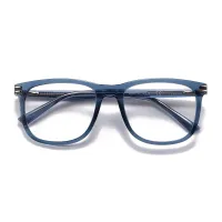 Square Transparent Blue Eyeglasses