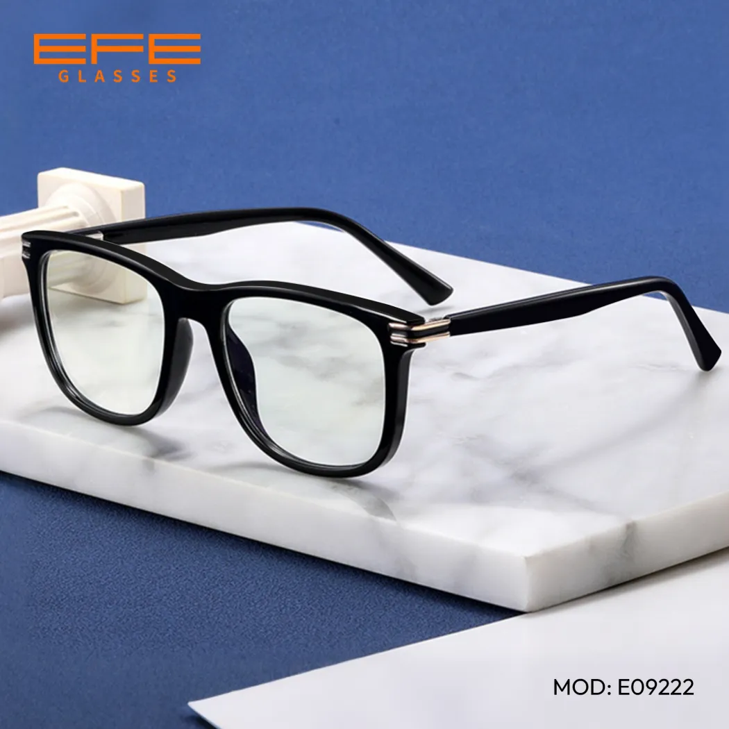 Square Transparent Blue Eyeglasses