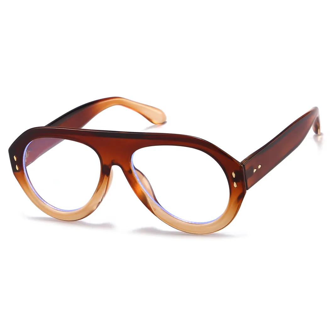 Aviator Light Brown Eyeglasses