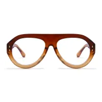 Aviator Light Brown Eyeglasses