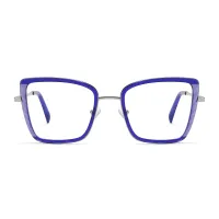 Square Blue Eyeglasses
