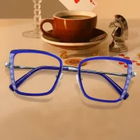 Square Blue Eyeglasses