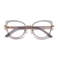 Cat-eye Transparent Gray Eyeglasses