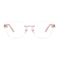 Square Rose Gold Eyeglasses
