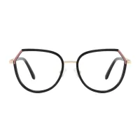 Geometric Black Eyeglasses