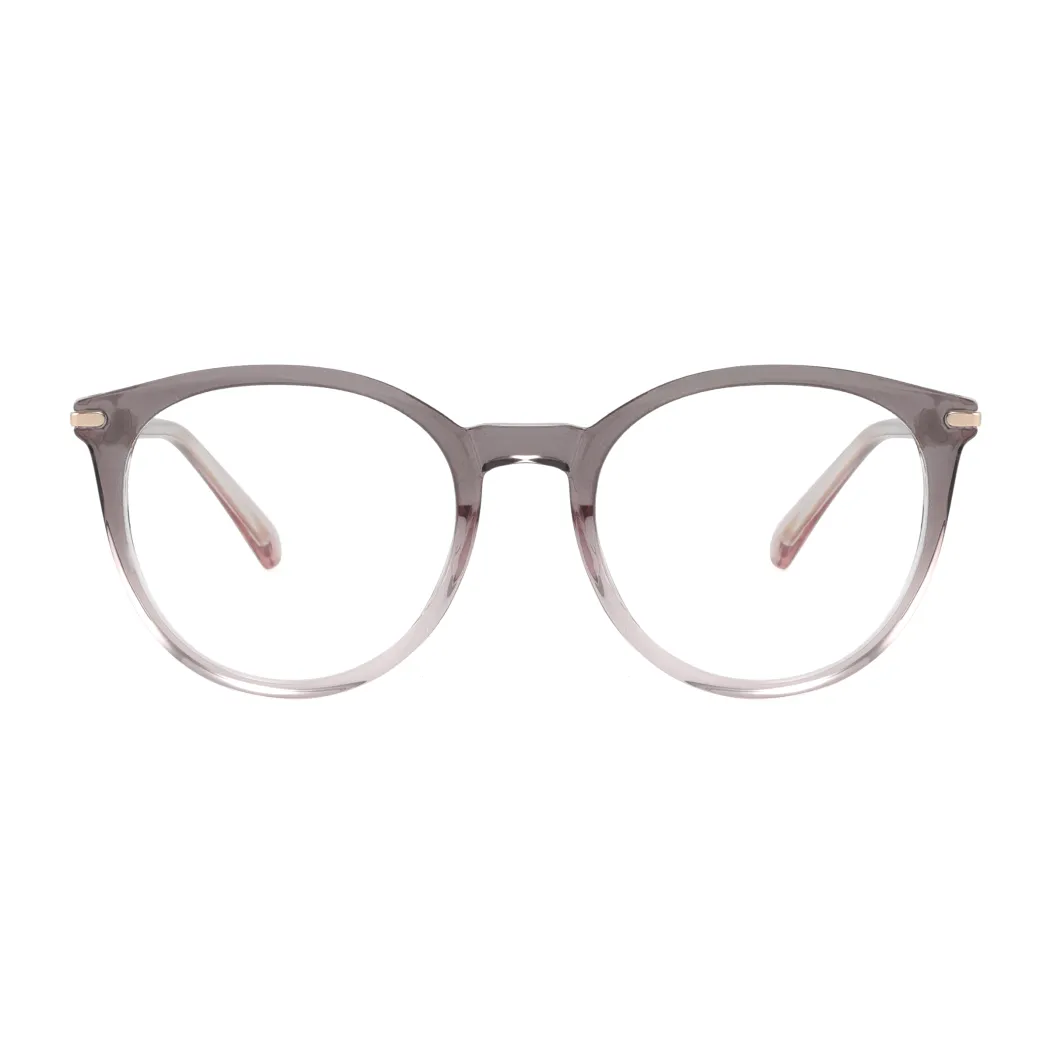 Round Grey Eyeglasses