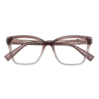 Square Light Brown Eyeglasses