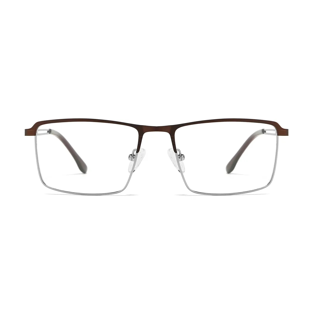 Rectangle Brown Eyeglasses