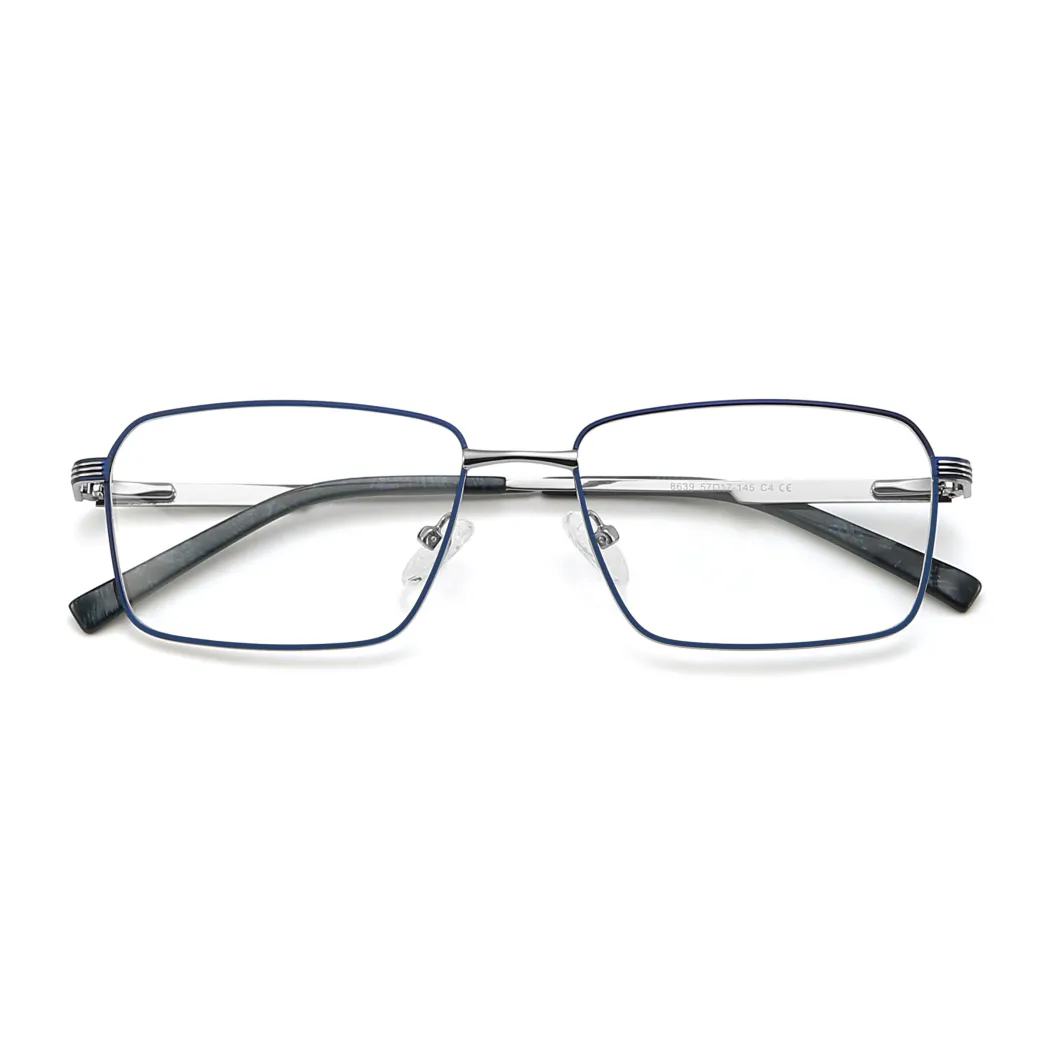 Rectangle Blue Eyeglasses