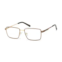 Rectangle Brown/Gold Eyeglasses