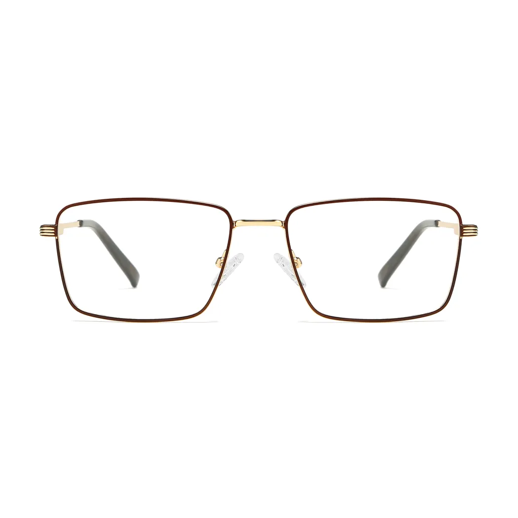 Rectangle Brown/Gold Eyeglasses