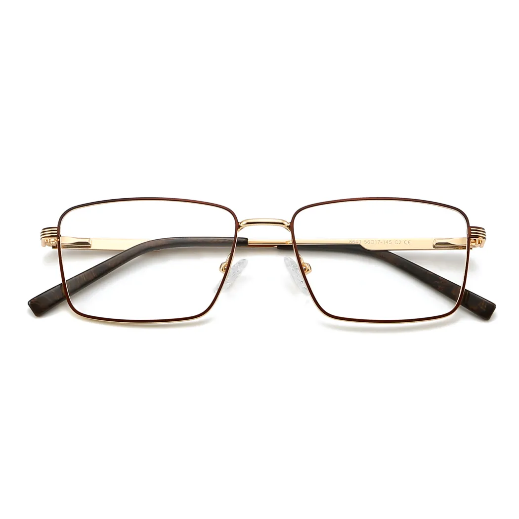 Rectangle Brown/Gold Eyeglasses