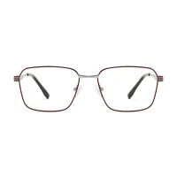 Rectangle Brown Eyeglasses