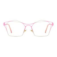Geometric Pink Eyeglasses