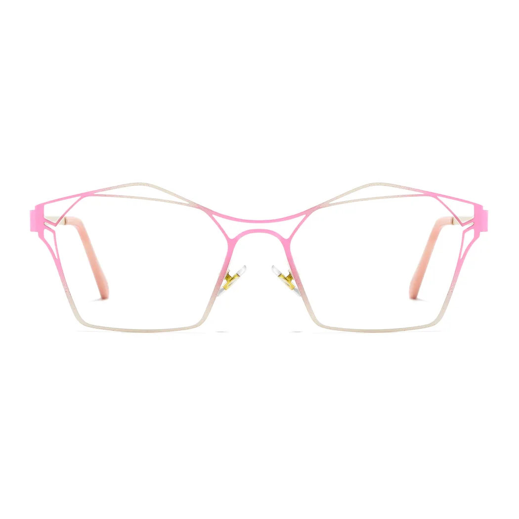 Geometric Pink Eyeglasses