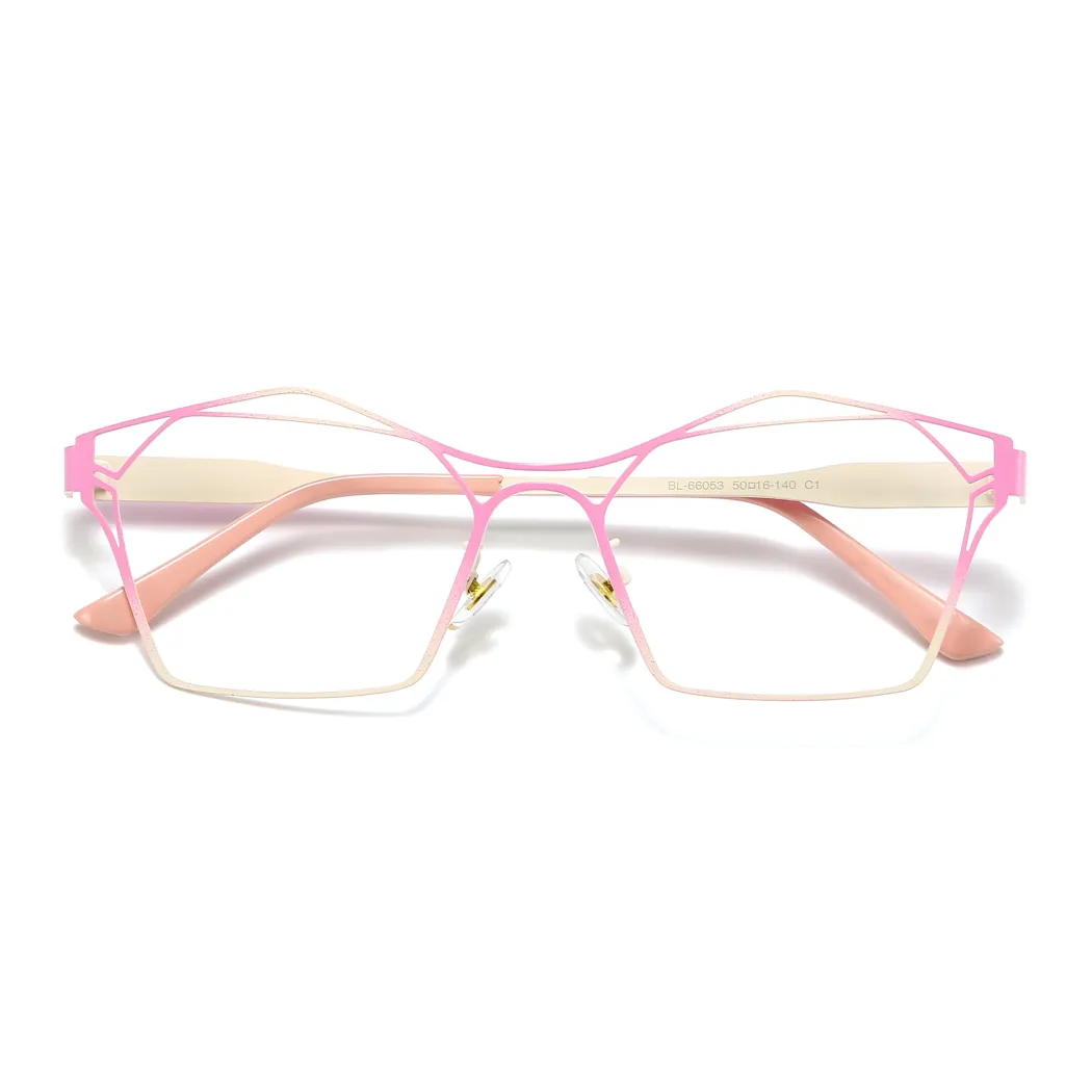 Geometric Pink Eyeglasses