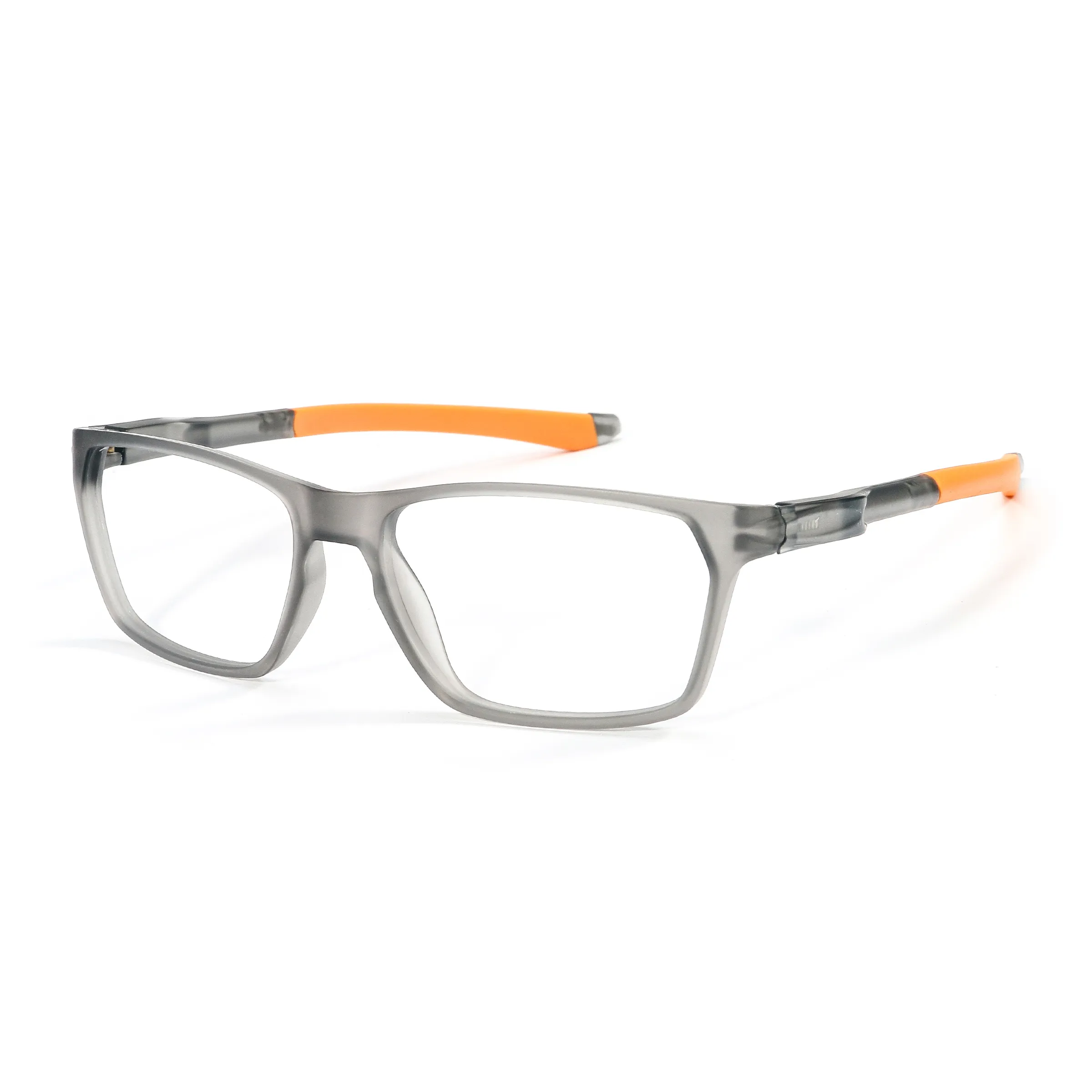 Transparent Gray TR90 Sports Glasses – Rectangle Frame