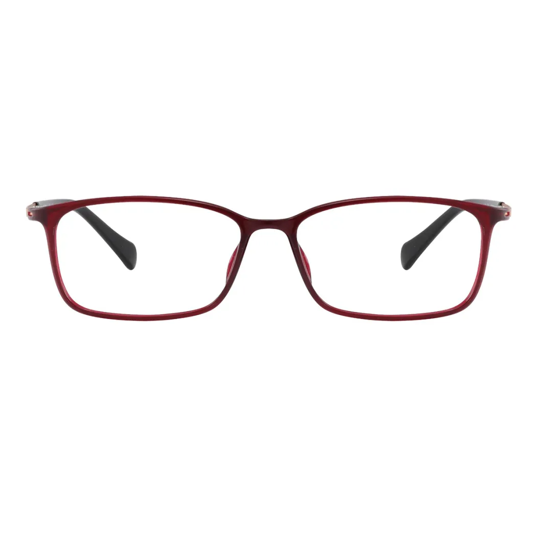 Rectangle Red Eyeglasses