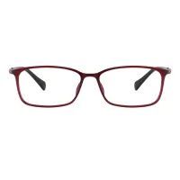 Rectangle Red Eyeglasses