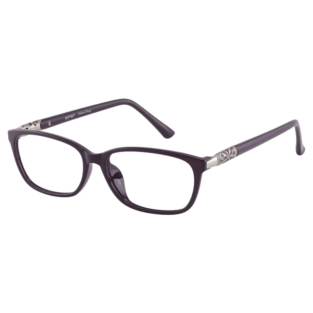 Oval Dark Purple Eyeglasses
