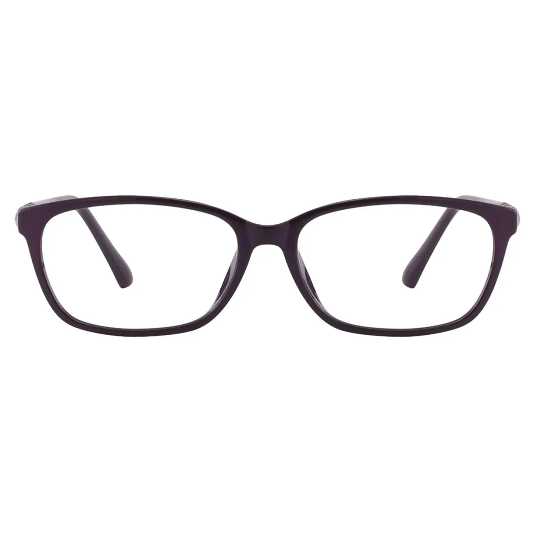 Oval Dark Purple Eyeglasses
