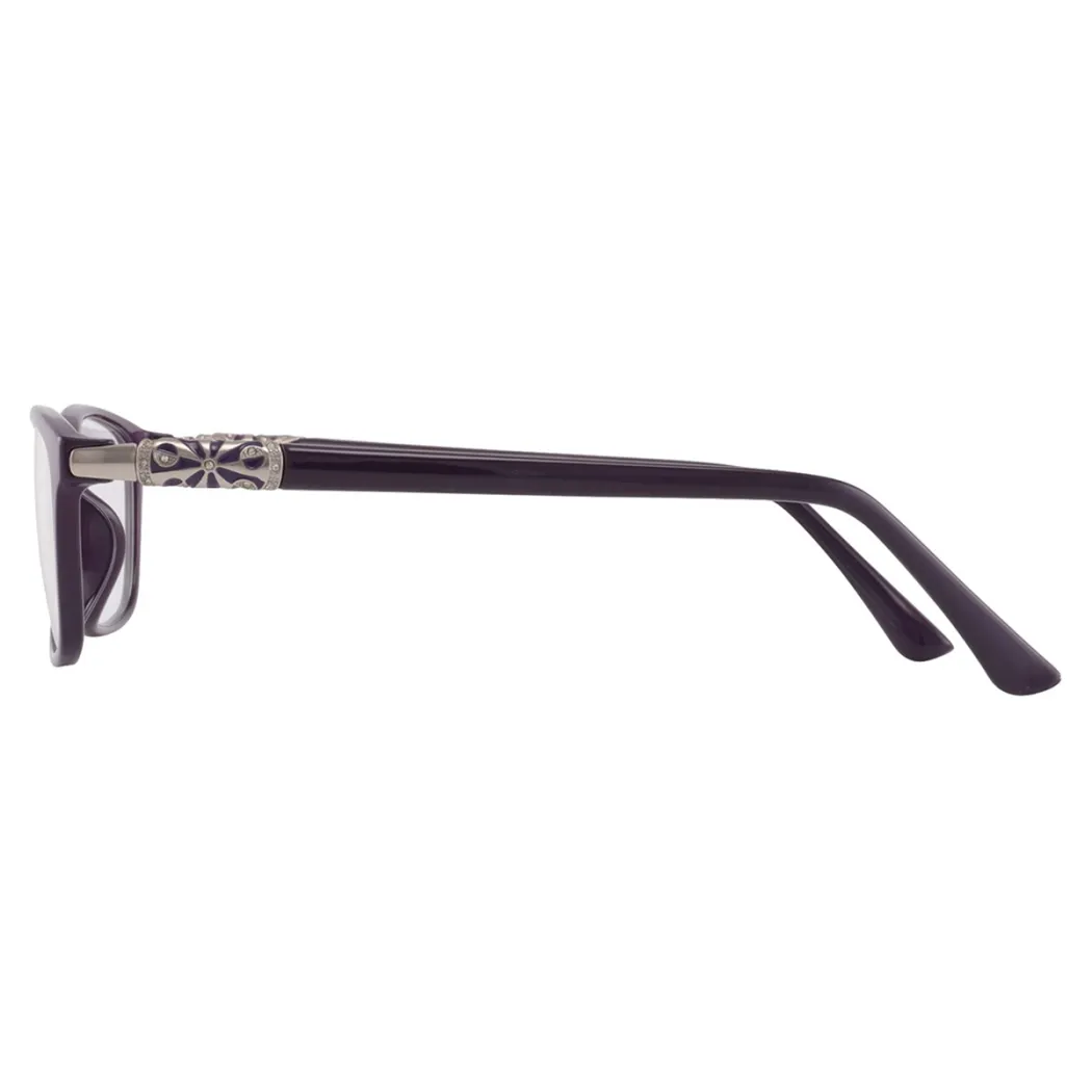Oval Dark Purple Eyeglasses