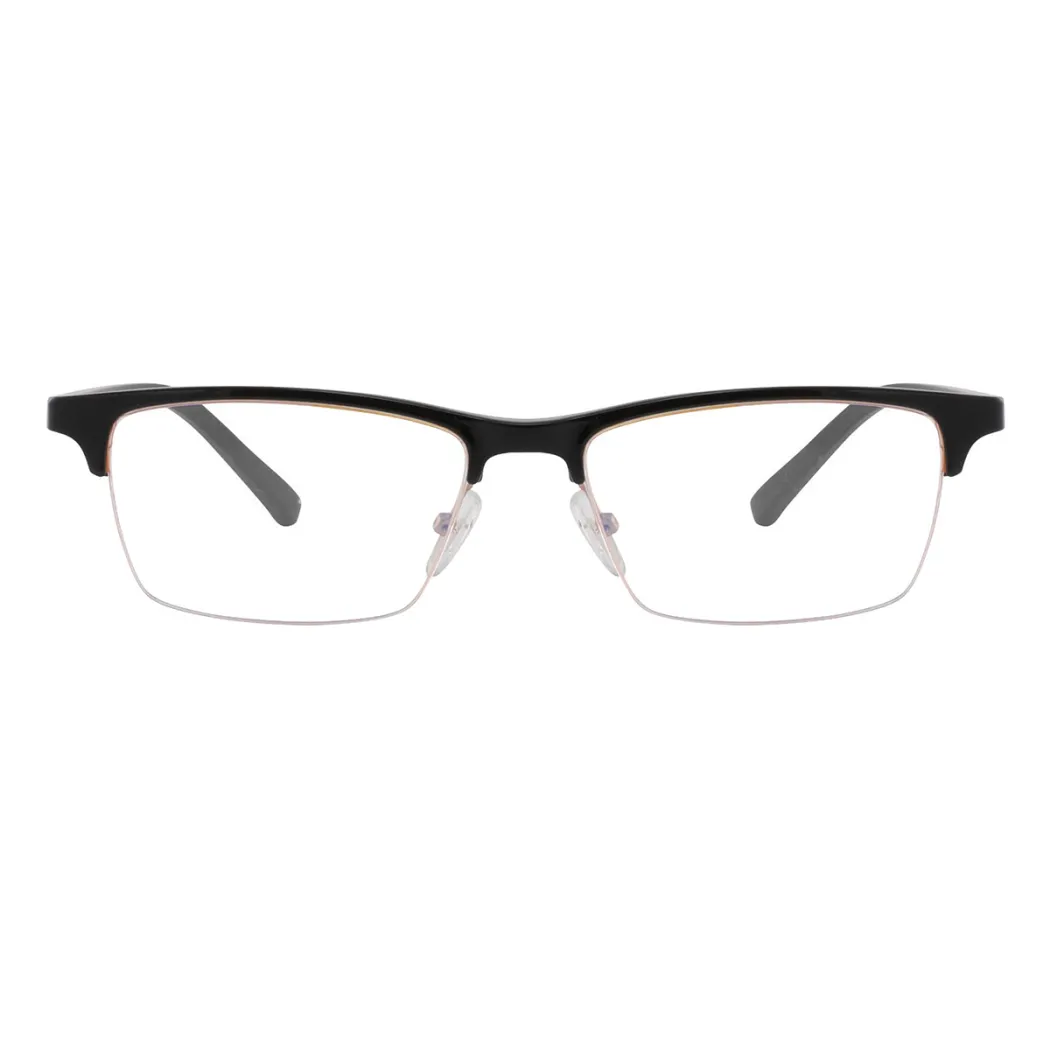 Browline Black Gold Eyeglasses