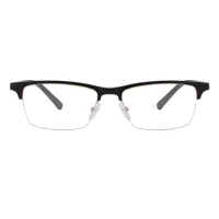 Browline Black Gold Eyeglasses