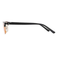 Browline Black Gold Eyeglasses