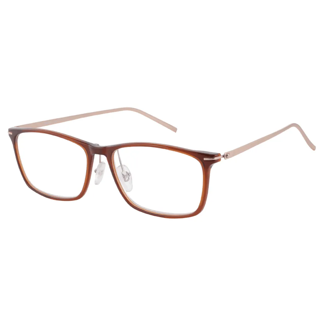 Rectangle Brown Eyeglasses