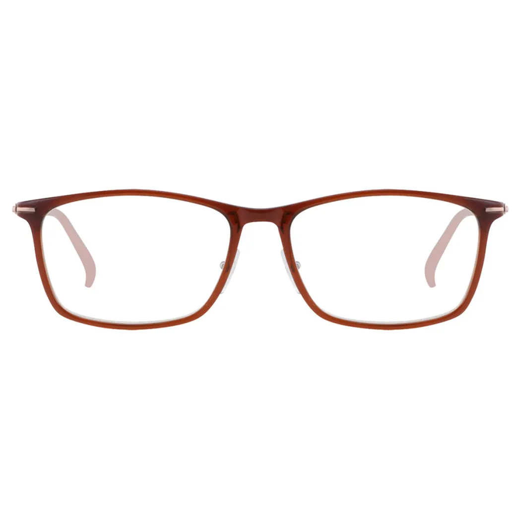 Rectangle Brown Eyeglasses
