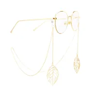 Gold-colored eyeglasses chain