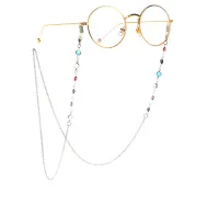 Gold-colored eyeglasses chain