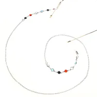 Gold-colored eyeglasses chain