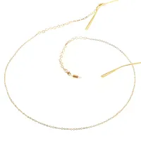 Gold-colored eyeglasses chain