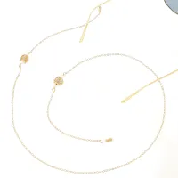 Gold-colored eyeglasses chain