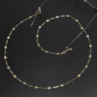 Gold eyeglasses chain