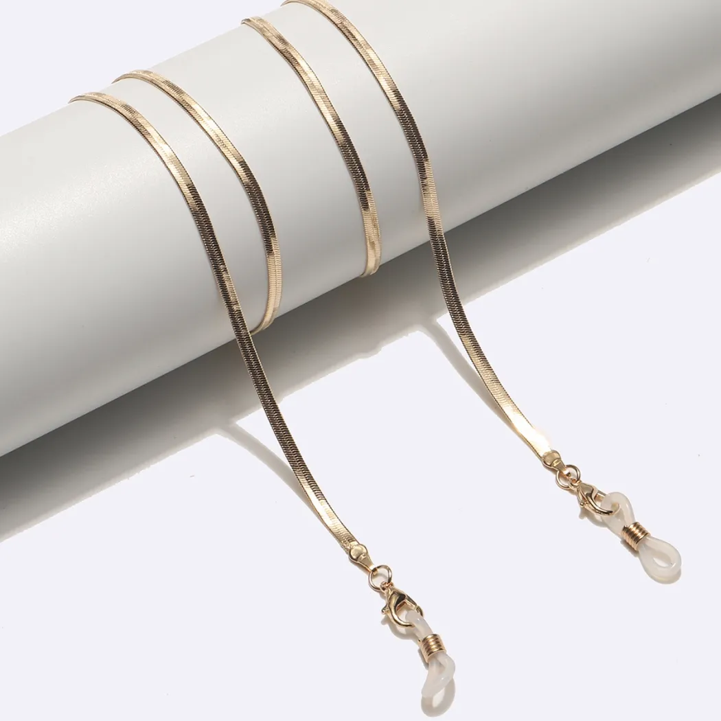 Gold eyeglasses chain