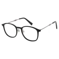 Oval Black/Gray Eyeglasses