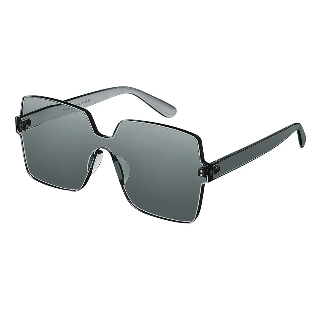 Geometric Transparent Gray Sunglasses