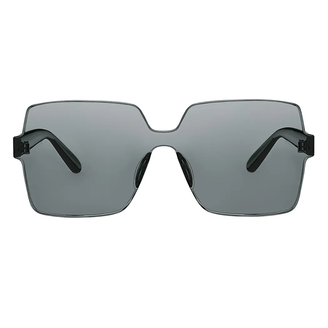 Geometric Transparent Gray Sunglasses
