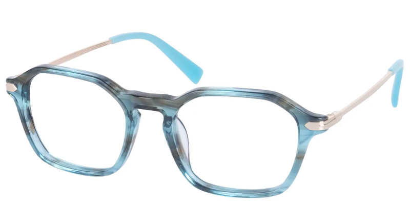 Geometric Multicolor-Blue Glasses E08492B