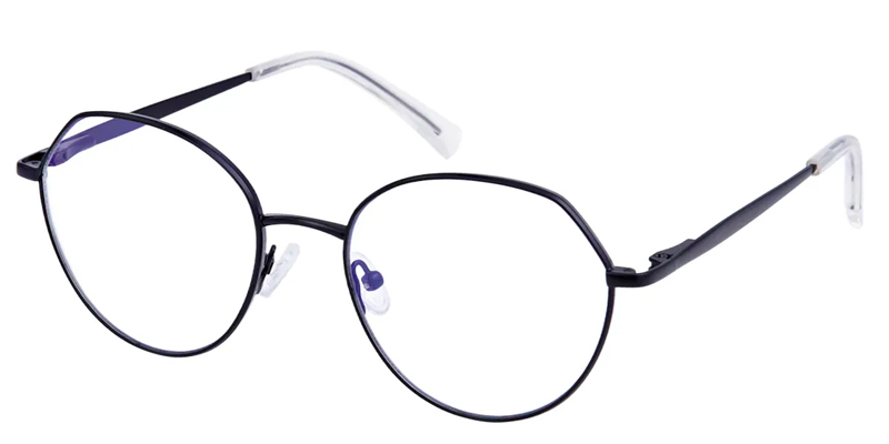 black glasses